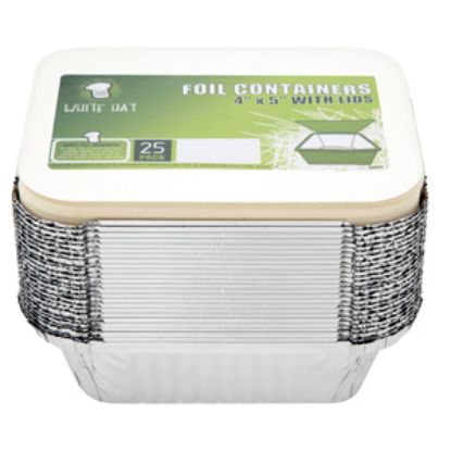 Picture of White Hat FOIL CONTAINER + Lid No.2 5X4 x25